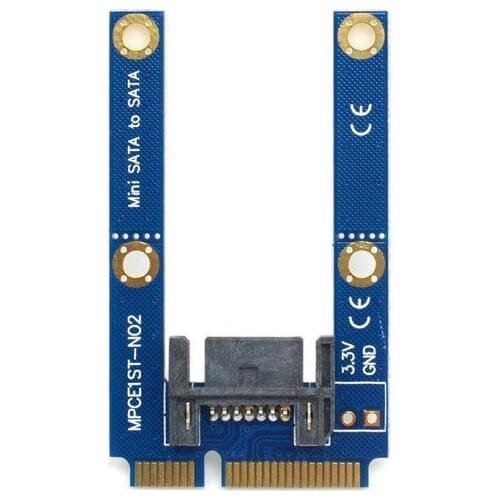 50mm Mini PCI-E mSATA SSD to SATA 7pin Hard Disk Drive PCBA Extension Adapter