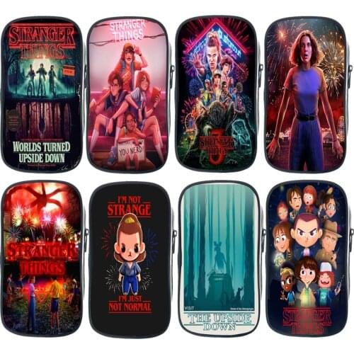 Fashion Stranger Things Pencil Case Cartoon Child Pen Bag Students Stationery Bag Teens Pencil Box Anime Pencil Holder Gift
