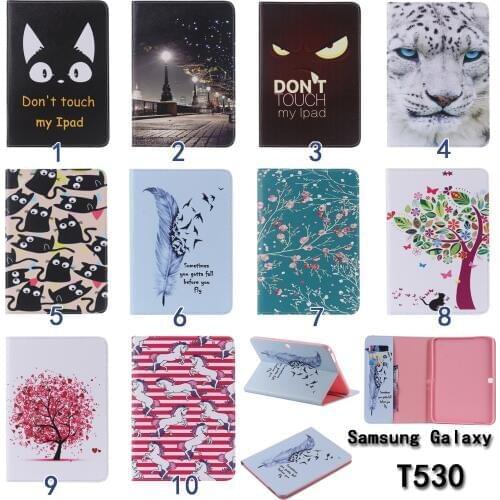 For Samsung Galaxy Tab 4 PU Leather Stand Card Case Cover For Samsung Galaxy Tab 4 10.1" T530 T531 T535 Tablet Fundas Coque
