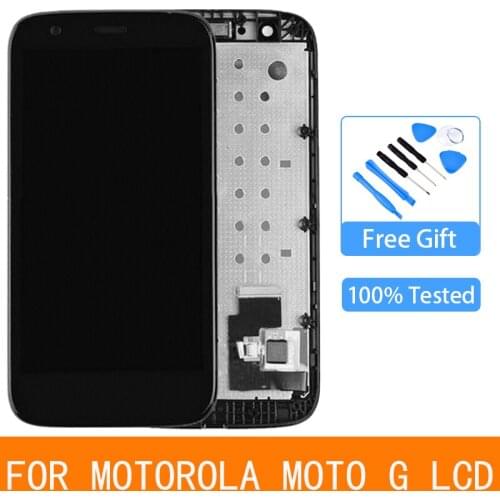 Screen Digitizer For Moto G G1 LCD Display With Touch Screen Digitizer Assembly With Frame For Motorola Moto G G1 XT1032 XT1033