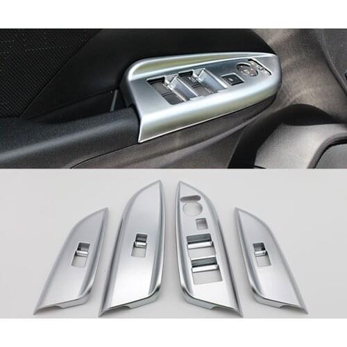 For Honda Fit Jazz 2015-2018 LHD Interior Door Handle Window Lift Panel Switch Button Cover Sticker Trim Car Accessories