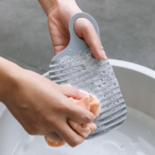 Mini Home Scrubbing Board Small Washboard Soft Rubber Laundry Board Non-slip Clothing Mop Cleaning Board Laundry Mat