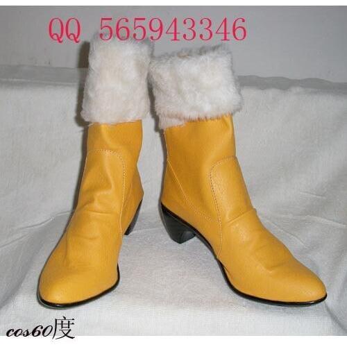 Final Fantasy Oerba Dia Vanille Yellow Cosplay Shoes Boots S008