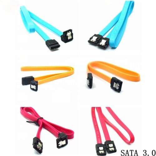 SATA 3.0 III 6gbps to cabo sata 3.0 cable Left Right angle Straight 7pin data wire SSD for Asus MSI Gigabyte Motherboard 30cm 1m