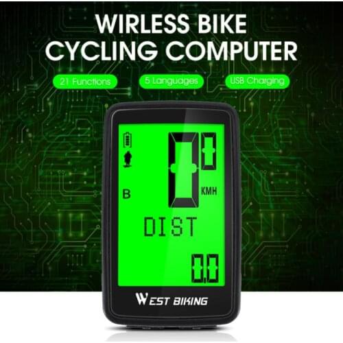 Five Language Computer Rainproof Wireless Code Meter For Bicycle Riding Odometer Speed Detector Mtb Bike Accessories