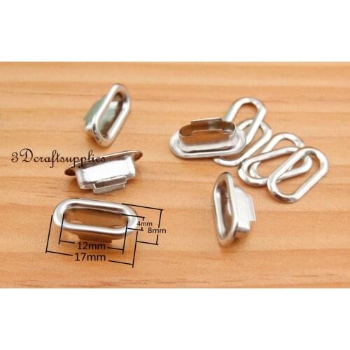 Eyelets copper with washer grommets nickel oval 40 sets 12 mm CK51