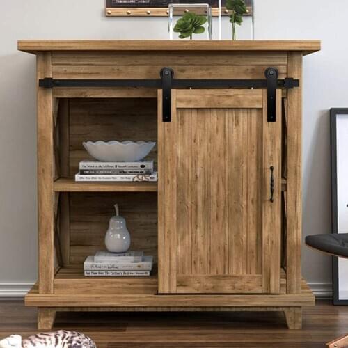 24'' to 72" Mini Cabinet Sliding Barn Door Hardware for Double Door