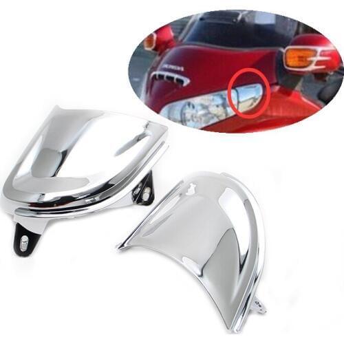 Motorcycle Chrome Front Headlight Cover Trims For Honda Goldwing GL1800 2006-14