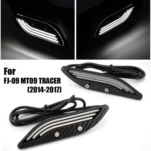 Motorcycle Hand Guard Decorative Lights Knuckle Guard LED Kit for YAMAHA MT09 TRACER FJ-09 MT-09 TRACER 2014 - 2017