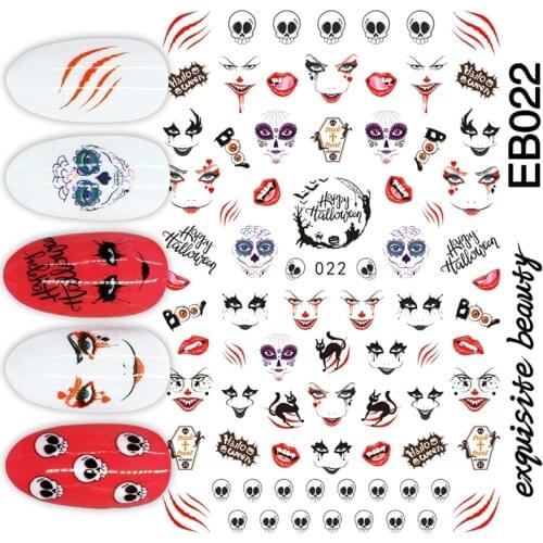 Nails stickers decal decoration Halloween christmas nail decoration DIY Creative Designs Watermark Decals Tool