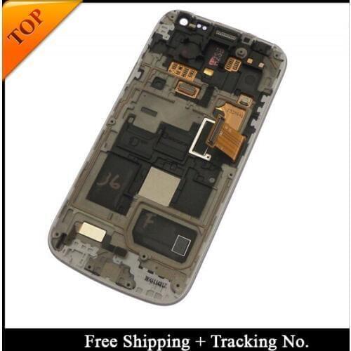 Tracking No. 100% tested Super AMOLED For Samsung i9190 LCD Display S4 mini LCD Screen Touch Digitizer Assembly with frame