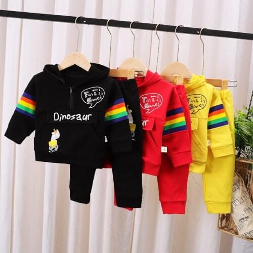 New Fashion Suit Autumn Baby Boy Clothing Set Casual Kid Clothes Hooded Sweatshirt Pants Long Sleeve Children Clothes Suit 1-5 Y