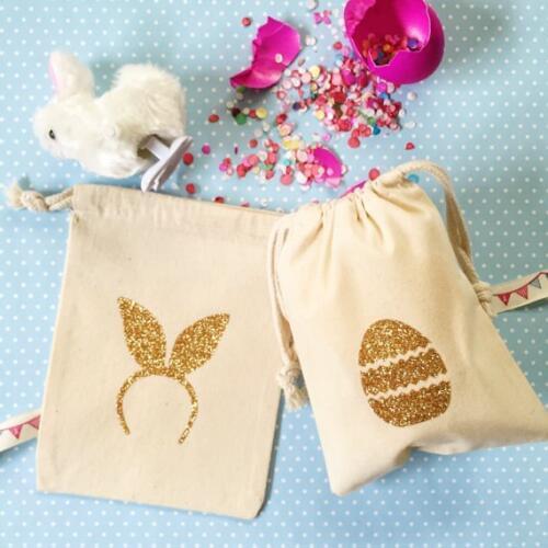 Personalized glitter Bunny Ears Easter egg Treat wedding birthday holidays party favor gift Welcome thank you Bags kits packets