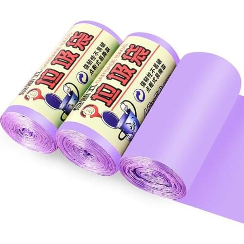 Plastic Garbage bag 50*45cm 9.68*17.71inch One-time Black Purple Small