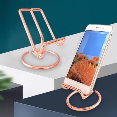 Portable Phone Holder Stand Non-slip Iron Phone Stand Bracket Holder Desktop Holder for Smartphone Tablet Stand Holder Bracket