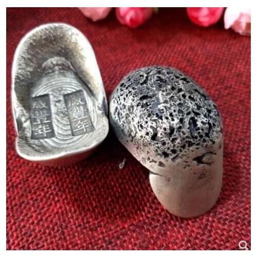 { five two Xianfeng years } antique silver ingots white copper treasure 1PC Old silver broken antique silver qing dynasty