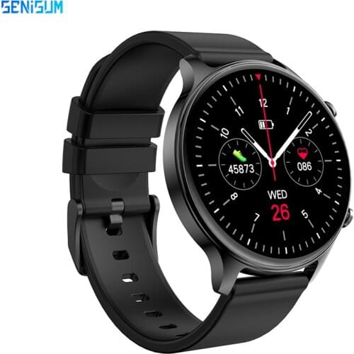 Relógios Inteligentes Men Lady 2021 Smart Watch Full Round Whatsapp VK Line Message Sync Call Reminder Sports Pedometer Watches