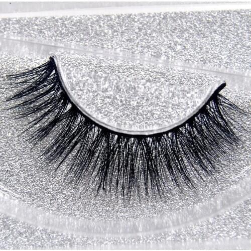 Eyelashes Makeup 3D Mink Eyelashes 100% cruelty-free mink fur Dramatic False Eyelashes black cotton Natural Long EYE lashes A07