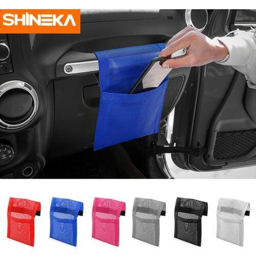 SHINEKA Car Styling Front Copilot Armrest Handle Storage Bag Box Organizer for Jeep Wrangler Renegade Interior Accessories