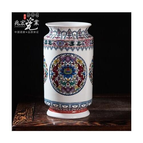 Siu Hong Jingdezhen ceramics arts and crafts room ornaments Xianhe luminous pastel pomegranate