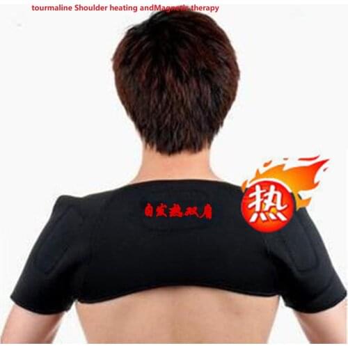 Back Pain Relieve Magnetic Therapy Double Shoulder Brace Support Protection tourmaline Self heating massage Shoulder guard