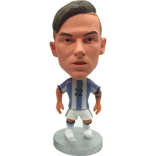 Soccerwe 2.55" Height Soccer Star Doll AR Player 22# Dybala Figures