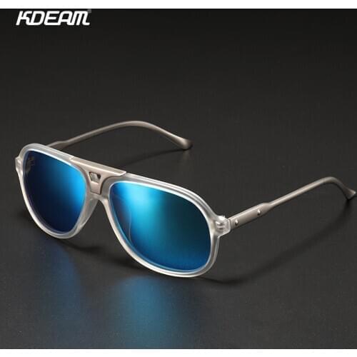 KDEAM Classic Design Metal Frame Pilot Sunglasses Men Polarized Aviation Sunglass Cool UV400 Protective Driving Shades with Case