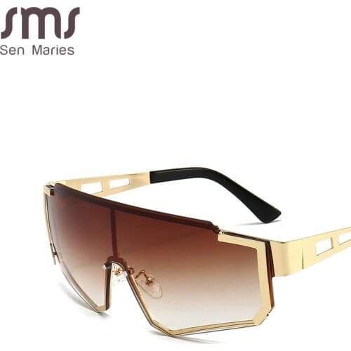 2021 Goggle Square Sunglasses Women Luxury Vintage Brand Design Sun glasses Big Frame Mirror Red Purple Eyewear UV400