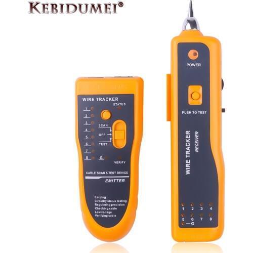 Network Cable Tester Detector RJ11 RJ45 Cat5 Cat6 Telephone Wire Tracker Tracer Toner Ethernet LAN Line-Finder Tool