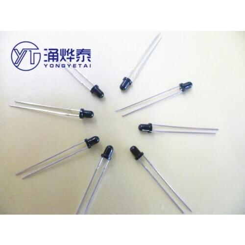 YYT 10PCS 3MM infrared pair tube Transmitter tube IR204C Receiver tube PT204-6B 940nm Optoelectronic components