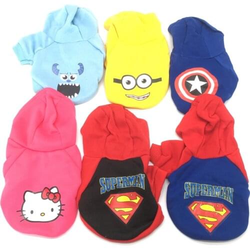 Winter Pet Dog Hoodie Clothes for Small Medium Dogs,Cartoon Pattern Fleece Warm Hooded Sweatshirt Jacket,French Bulldog Costume