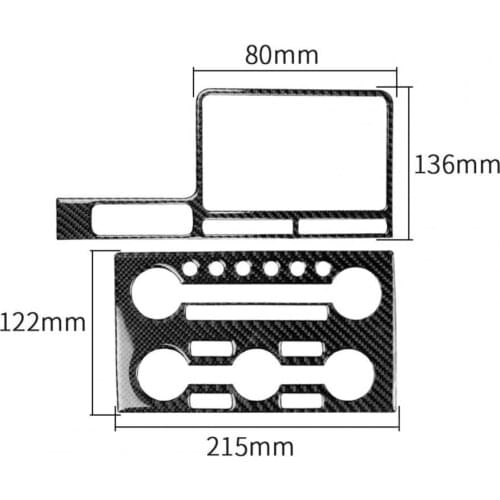 2Pcs/Set Interior Navigation Panel Frame Decor Carbon Fiber Car Dashboard CD Panel Trim for Nissan GTR R35 2008-2016 Left Drive