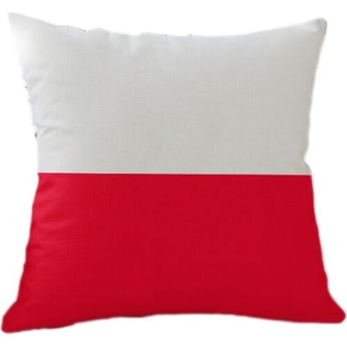 45x45cm poland flag Pillowcase cotton pillowcases Decorative pillow cases durable household goods