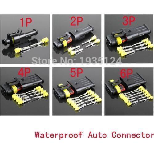 5sets Kit 1/2/3/4/5/6Pin AMP 1.5 Way Waterproof Electrical Wire Connector Plug car part shipping with registered