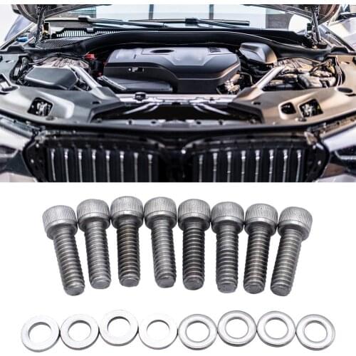 8PCS SBC Valve Cover Hardened 304 Stainless Steel Inner Hexagon Bolts 1/4" X 3/4" For Bicycle Motorcycle Car Socket Head Screw