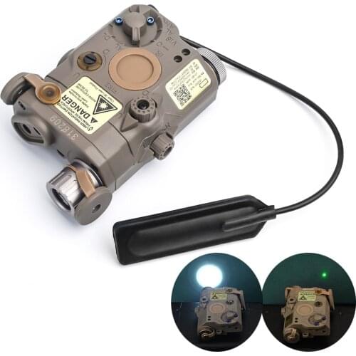 Airsoft Tactical LA-5 PEQ15 Dual Beam Green Laser Sight Flashlight LED LA5 PEQ Outdoor Hunting Rifle Weapon Light For 20mm Rail