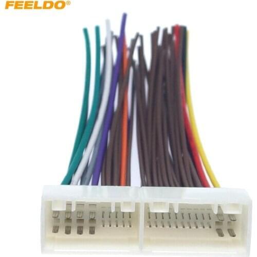 FEELDO 1PC Car Radio Audio 42Pin Wiring Harness Adapter For Hyundai IX35/Elantra/Santa Fe/Sonata CD/DVD Stereo Installation