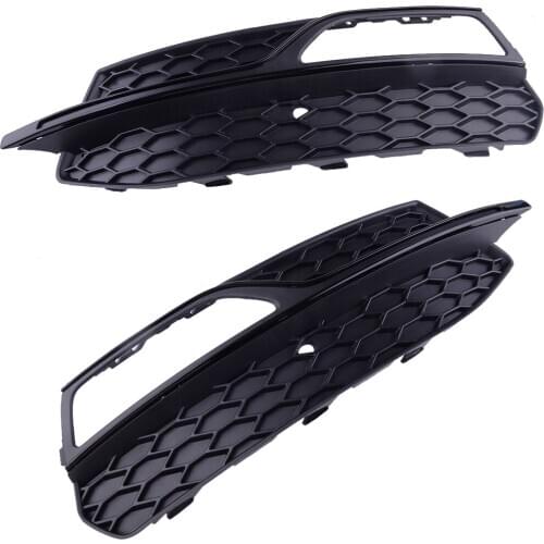 Car 1 Pair Bumper Lower Fog Light Lamp Grill Grille Cover Fit for Audi A3 S3 S-Line 2013-2016 8V3807681G 8V3807682 8V3807682G