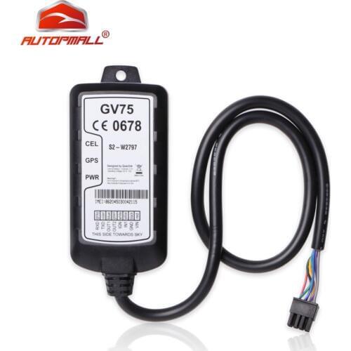 Vehicle GPS Tracker Car GSM Tracking Device Queclink GV75 Waterproof IP67 1100mAh 8V to 32V Crash Detection Cut Engine Tow Alarm