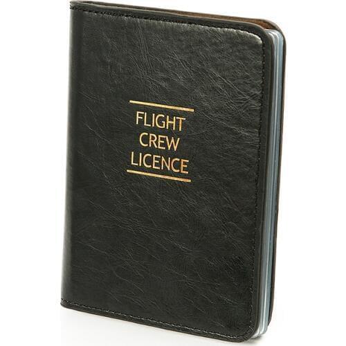 Pilots Credit Card PU Leather Holder High Quality Special Crew Men Folder Fight Licence Case Bag Best Gift