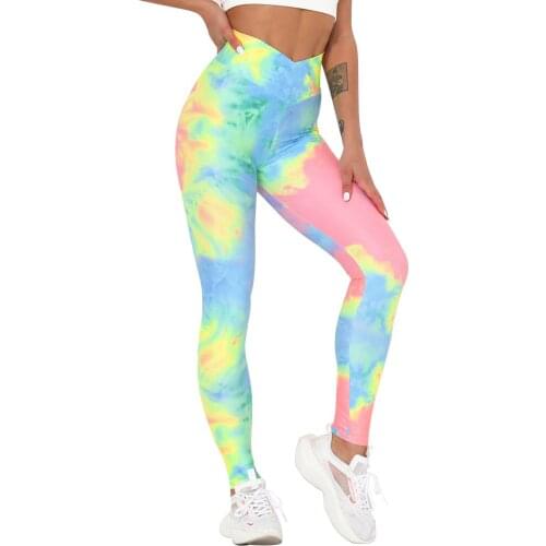 Colorful Womens Gym Leggings Joggers Women Jogging Pants Fitness Sport Yoga Tights Mixed Color Running Wear