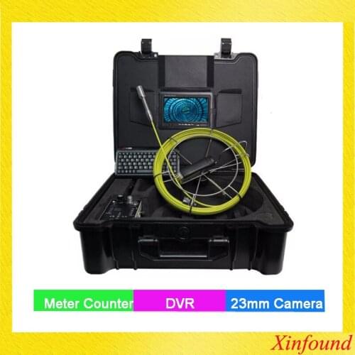 Sewer Inspection Camera System With DVR And Meter Counter Pipe Inspection 23mm Camera 7'LCD Wopson