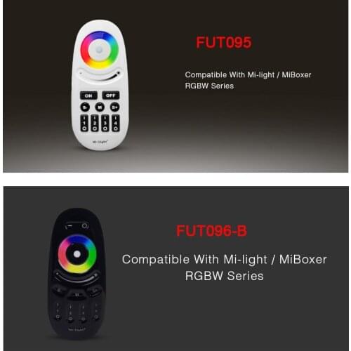 Miboxer 2.4G RGBW / RGB+CCT LED Light Controller 4-Zone 8-Zone Wireless Remote Milight 3V Dimmer Bulb Lamp Switch FUT092