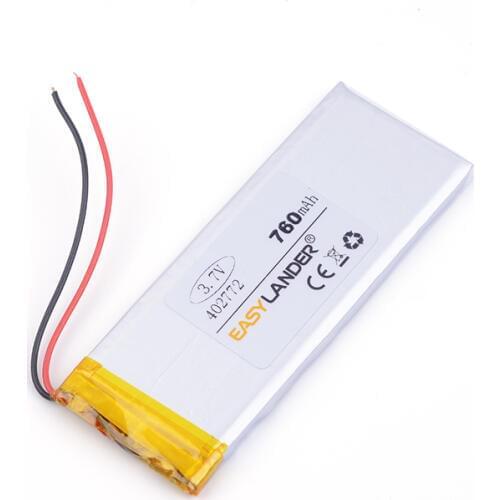 3.7V polymer lithium battery 402772 760MAH batterie lithium For iPhone 4 Mobile Phone battery pack Watch PDA 042772