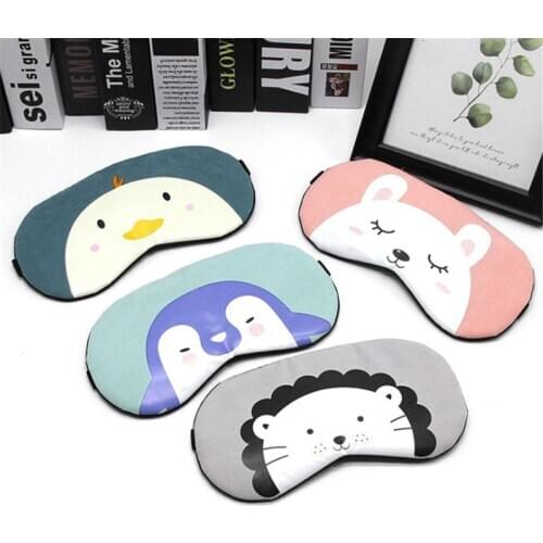 1 Pc New Cute Cartoon Animal Sleep Eyeshade Mask Rest Travel Massage Relax Eye Sleeping Aid Blindfold Cover Eye Patch