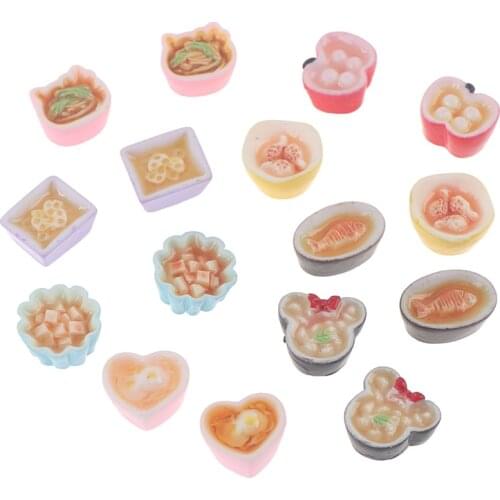 2PCs Dollhouse Kitchen Simulation Resin Miniature Food Model Small Ornaments