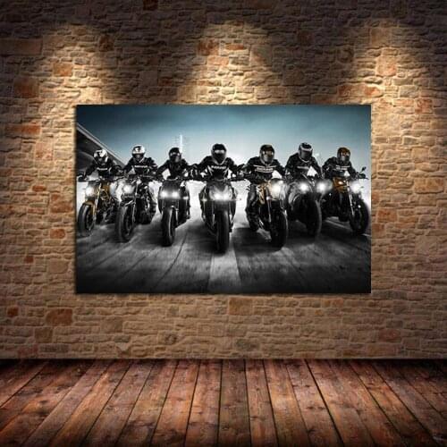 Fashion Style Locomotive Wall Art Decorative Poster and Print Motorcycle Pictures for Living Room Decor Canvas Painting Unframed