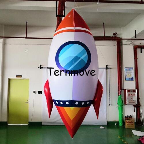 Inflate Red Rocket Model Toys Children Birthday Party Decoration Toys Astronaut Space Spaceship giant rocket Inflatable Missile