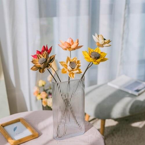 Real Plants Lotus Natural Dried Flowers Christmas Home Room Accessories Crafts Decoration Artificial Flores Secas Wedding Decor