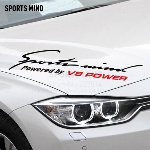 Customizable V8 POWER Car Sticker Decal Car Decoration For Bmw Honda Audi VW Volkswagen Toyota Ford Subaru Exterior Accessories